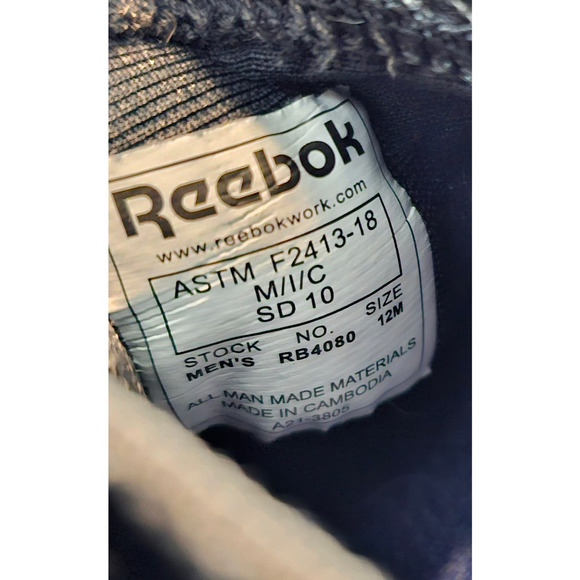 Reebok Work HIIT TR Work SD Men\'s Sneakers Size 12 Work Steel Toe Slip Resistant
